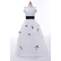 Grace Karin Black And White Long Satin Latest Party Wear Dresses For Girls CL4489